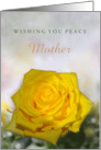 For Mom Any Relation Remembrance of Husband’s Passing with Yellow Rose card