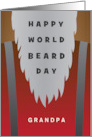 Happy World Beard Day First Saturday in September with Gray Beard card