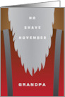 No Shave November with White Beard and Red Shirt and Suspenders card