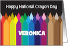 National Crayon Day with Colorful Crayons and Any Name card