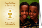 Fist Holy Communion Godson Any Relation with Photo Host and Chalice card