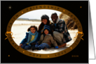 Any Yr Faith Friends Family Peace Hope Love Joy One Photo Xmas Gold card