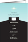 Priest Ordination Anniversary Any Name Any Years with Collar and Star card