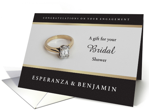 Engagement Ring Bridal Shower With Gold & Black Boxes &... (1607244)