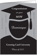 Congrats on Your Master’s Degree Graduation with Grad Cap and Tassel card