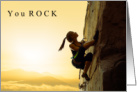 You Rock Rock Climber Happy Birthday for Her card