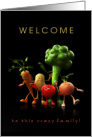 Welcome to this Crazy Family Daughter-In-Law Veggies posing card
