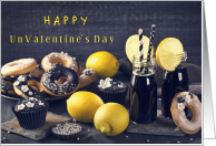 Happy UnValentine’s Day with Lemons Donuts Cupcake card