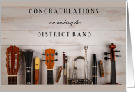 Congratulations on Making the District Band with Strings Woodwinds card