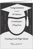 Any Name School Year Graduation Congrats with Mortarboard and Tassel card