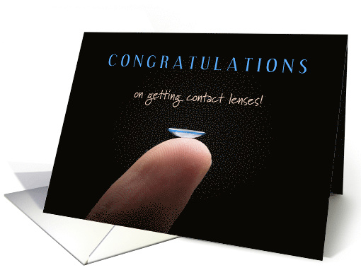 Congrats on Getting Contact Lenses With Finger Lens card (1733602)