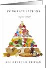 Food Pyramid Registered Dietitian RD New Job Congrats card