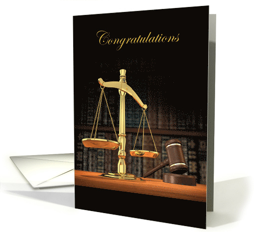 Congratulations on Your Swearing In with Gavel and Scales... (1745124)
