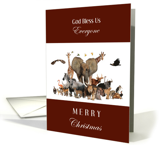 God Bless Us Everyone Merry Christmas with Lots of Wild... (1756996)