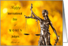 Happy International Day of Women Judges March 10 Scales of Justice card