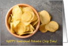 Happy Naional Potato Chip Day March 14 with Bowl of Chips card