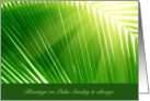 Blessings on Palm Sunday and Always with God Beams and Palm Leaves card