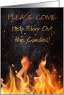 Please Come Help Blow Out the Candles Flames Birthday Invitation card