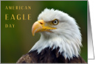 American Eagle Day June 20 with Closeup Photo of Bald Eagle card