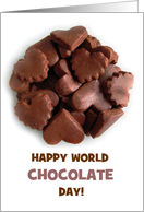 World Chocolate Day July 7 with Chocolate Hearts for Chocoholics card