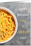 Happy National Mac and Cheese Day July 14 with Yummy Pasta Photo card