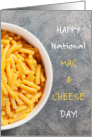 Happy National Mac and Cheese Day July 14 with Yummy Pasta Photo card