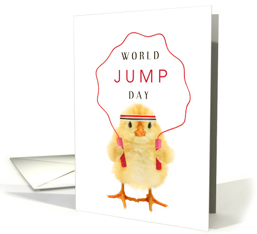 World Jump Day July 20 with Cute Chick and Jump Rope card (1771958)