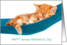 Happy National Hammock Day July 22 with Adorable Kitten card
