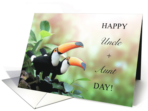 Happy Uncle and Aunt Day with Two Tropical Toucan Birds card (1771982)
