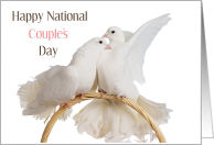 Happy National Couple’s Day August 18 with Two White Doves card