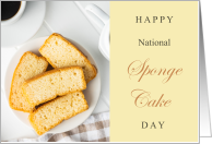 Happy National Sponge Cake Day August 23 with Slices and Coffee card