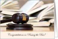 Congratulatoins on Passing the Bar Son with Gavel and Books card