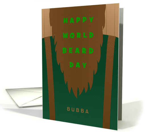 World Beard Day First Saturday in September with Brunette Beard card
