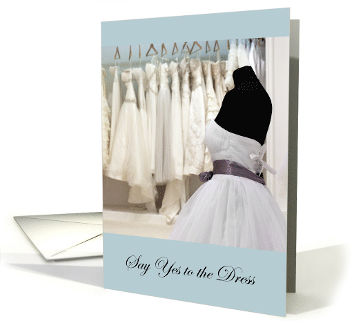 Say Yes to the Dress Cousin Any Relation Wedding Gown Shopping card