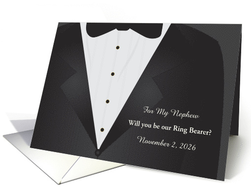 Will You Be Our Ring Bearer Any Relation Any Year with Tuxedo card