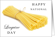 Happy Natoiinal Linguine Day September 15 with Bunch of Pasta card
