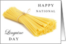 Happy Natoiinal Linguine Day September 15 with Bunch of Pasta card
