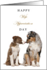 Happy Wife Appreciation Day September 18 with Two Loving Dogs card