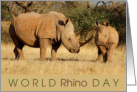 World Rhino Day September 22 with Two Cute Rhonos card