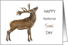 Happy National Sons Day September 28 with Deer Stag Buck card