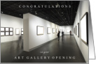 Art Gallery Opening Congratulations with Black and White Hall card