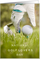 National Golf Lovers Day October 4 with Ball Next to Hole card