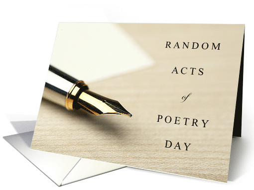 Random Acts of Poetry Day October 5 with Pen and Paper card (1799468)