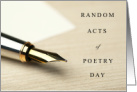 Random Acts of Poetry Day October 5 with Pen and Paper card