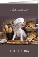 International Chefs Day October 20 with Puppy Dog in Chef Hat card
