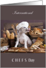 International Chefs Day October 20 with Puppy Dog in Chef Hat card