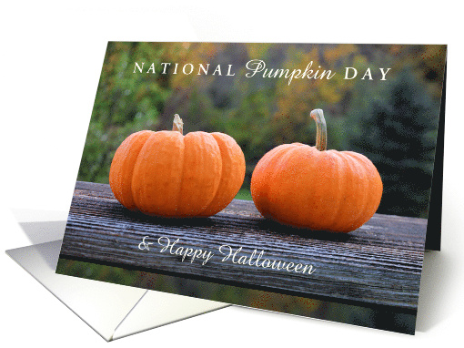 National Pumpkin Day October 26 with Two Pumpkins and... (1800838)