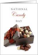 National Candy Day Nov 4th with Box of Chocolates with Bow card
