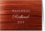 National Redhead Day Nov 5th with Red Hair Closeup card