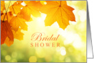 Autumn Bridal Shower with Pretty Fall Foliage Leaves card